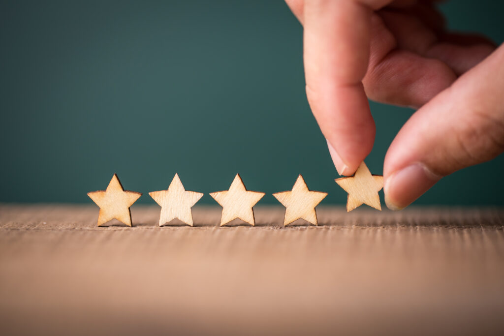The best excellent business services rating customer experience concept