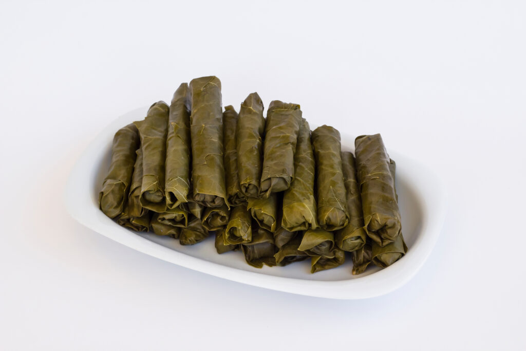 Traditional Turkish food stuffed with wet vine,grape leaves roll